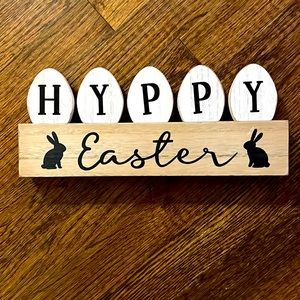 ❤️5/$25 New Farmhouse Hyppy Easter Wooden Table Decor